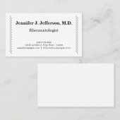 シンプルでカスタマイズ可能なRheumatologistビジネスカード 名刺 (正面/裏面)