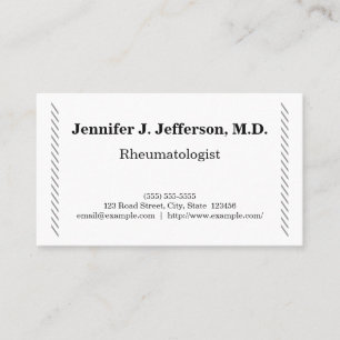 シンプルでカスタマイズ可能なRheumatologistビジネスカード 名刺