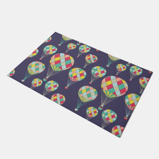 シンプルでカラフルな熱気は|の玄関マットを風船のようにふくらませます ドアマット (アングル)