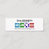 シンプルでカラフルな記号論理学の貨物輸送 スキニー名刺 (正面)