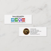 シンプルでカラフルな記号論理学の貨物輸送 スキニー名刺 (正面/裏面)