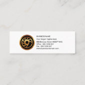 シンプルでカラフルな記号論理学の貨物輸送 スキニー名刺 (裏面)