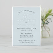 シンプルでクラシカルな結婚60周年記念パーティー 箔招待状 (立ち正面)