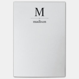 シンプルでクラシックな白黒モノグラム ポストイット