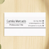 シンプルでクリーンな灰色のホワイトエグゼクティブテンプレート 名刺