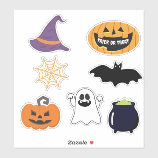 シンプルでクールなハロウィン シール (シート)