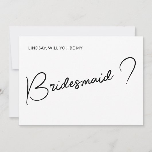 シンプルでスウィートなブライズメイド提案写真 招待状 (正面)