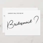 シンプルでスウィートなブライズメイド提案写真 招待状 (正面/裏面)