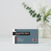 シンプルでスタイリッシュな創設者CEOの女性実業家、 名刺 (スタンド正面)