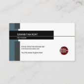 シンプルでスタイリッシュな創設者CEOの女性実業家、 名刺 (裏面)