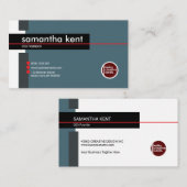 シンプルでスタイリッシュな創設者CEOの女性実業家、 名刺 (正面/裏面)