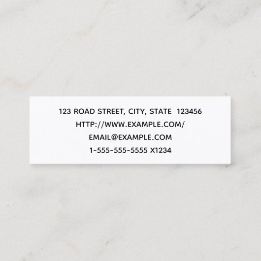 シンプルでスペインのな訳者の名刺 スキニー名刺 (裏面)