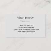 シンプルでパーソナライズなサロンの美しいのアポイントメントカード 名刺 (裏面)