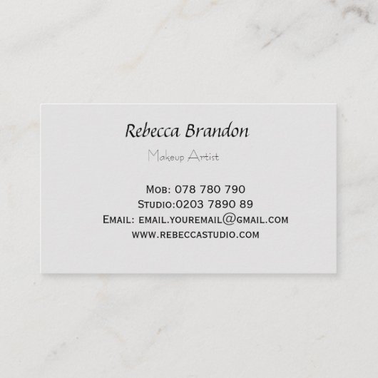 シンプルでパーソナライズなサロンの美しいのアポイントメントカード 名刺 (裏面)