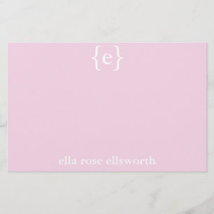 シンプルでパーソナライズな静止した 便箋