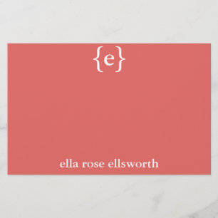 シンプルでパーソナライズな静止した 便箋