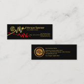 シンプルでフェイクな金ゴールド全体的なグラフ投資 スキニー名刺 (正面/裏面)