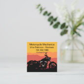 シンプルでボールドなバイクテーマのビジネスカード スクエア名刺 (スタンド正面)