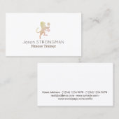 シンプルでミニマルで強いライオンの動物のロゴカバー 名刺 (正面/裏面)