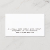 シンプルでミニマルで強いライオンの動物のロゴカバー 名刺 (裏面)