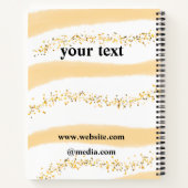 シンプルでミニマルなエレガントなカスタムロゴがここに 会社名 ワ ノートブック (裏面)