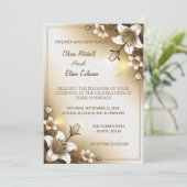 シンプルでミニマルなオーダーメイドのウェディング招待状 招待状 (スタンド正面)