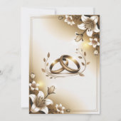 シンプルでミニマルなオーダーメイドのウェディング招待状 招待状 (裏面)