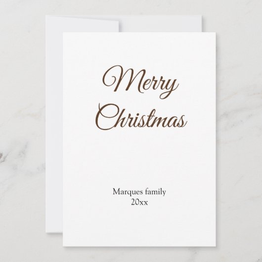 シンプルでミニマルなデザインのクリスマスカード - お好きなテキストを追加 (正面)