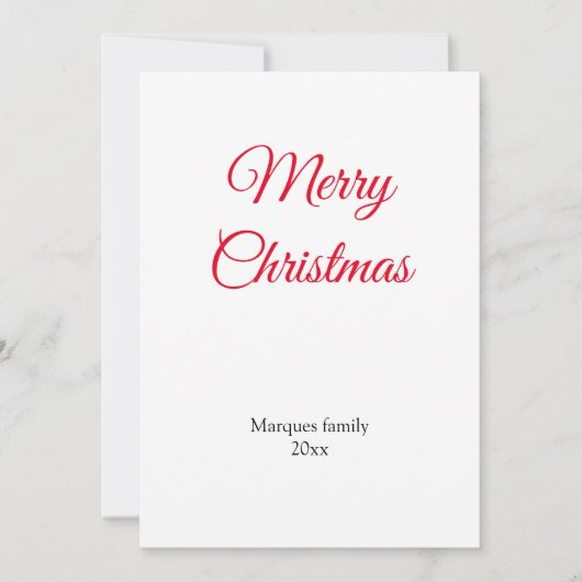 シンプルでミニマルなデザインのクリスマスカード - お好きなテキストを追加 (正面)
