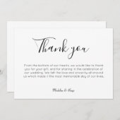 シンプルでミニマルなフラットな感謝カード サンキューカード (正面/裏面)