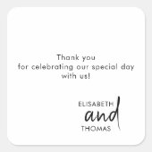 シンプルでミニマルなモダンエレガントなステッカー スクエアシール (正面)