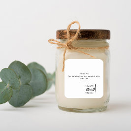 シンプルでミニマルなモダンエレガントなステッカー スクエアシール