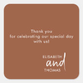 シンプルでミニマルなモダンエレガントなステッカー スクエアシール (正面)