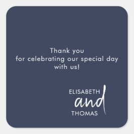 シンプルでミニマルなモダンエレガントなステッカー スクエアシール