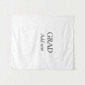 シンプルでミニマルな卒業デザインの洗練されたモダンなタイポ タペストリー (正面(横))