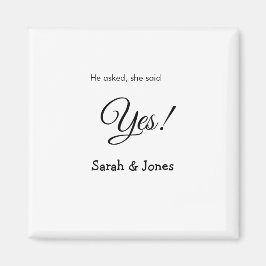 シンプルでミニマルな婚約 マグネット