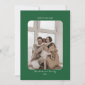 シンプルでミニマルな清潔な写真のホリデーカード シーズンカード (正面)