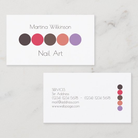 シンプルでモダンでエレガントで幾何学的なスタイル 名刺 (正面/裏面)