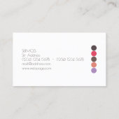 シンプルでモダンでエレガントで幾何学的なスタイル 名刺 (裏面)