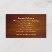 シンプルでモダンなさくらんぼの大工仕事の建築 名刺 (裏面)