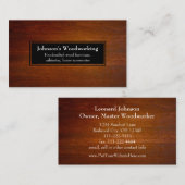 シンプルでモダンなさくらんぼの大工仕事の建築 名刺 (正面/裏面)