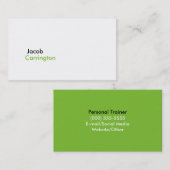 シンプルでモダンなぱりっとした白2 名刺 (正面/裏面)