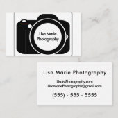 シンプルでモダンなカメラの写真撮影 名刺 (正面/裏面)