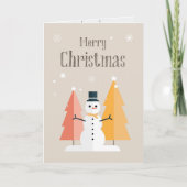 シンプルでモダンなクリスマスグリーティングカード。 シーズンカード (正面)