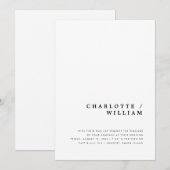 シンプルでモダンなタイポグラフィーが特徴のウェディングインビテーション 案内状 (正面/裏面)