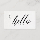 シンプルでモダンなタイポグラフィ|こんにちは 名刺 (正面)