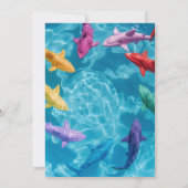 シンプルでモダンなプールパーティーの招待状 招待状 (裏面)