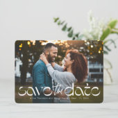 シンプルでモダンなユニークなタイプの写真 セーブザデート (スタンド正面)