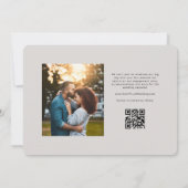 シンプルでモダンなユニークなタイプの写真 セーブザデート (裏面)