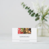 シンプルでモダンなライフスタイルのプラカードのパーソナルトレーナー 名刺 (スタンド正面)